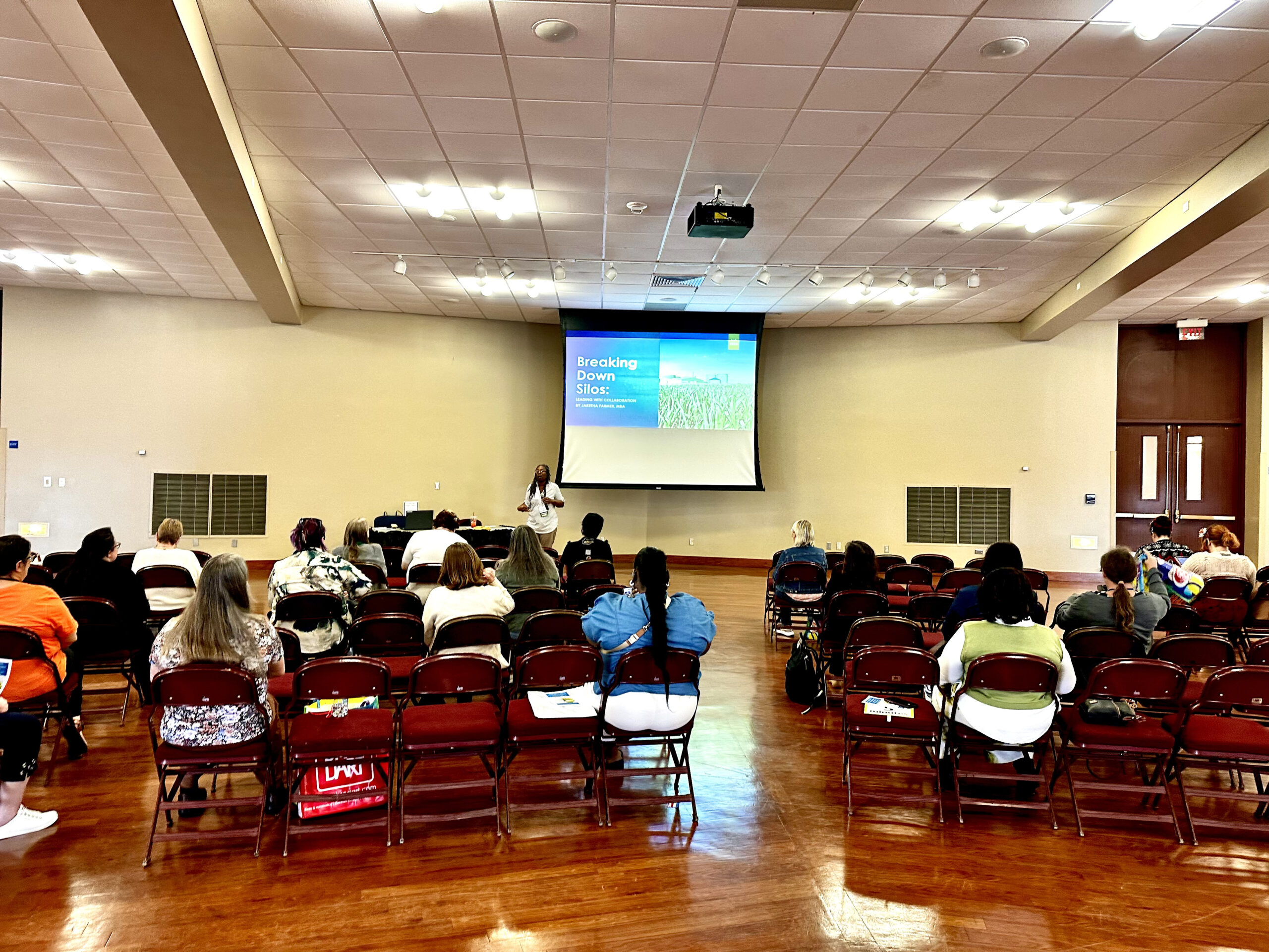 Back of the room view of LLA2026 breakout session - take near the start of the presentation